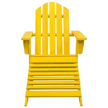 Garden Chair Yellow Solid Fir Wood Large Detachable