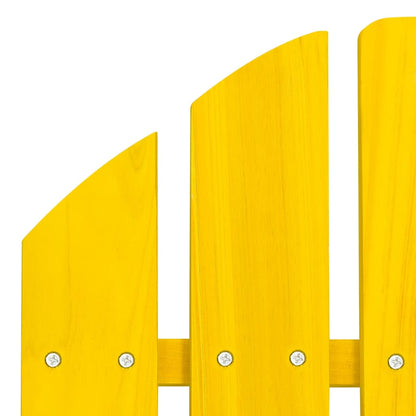 Garden Chair Yellow Solid Fir Wood Large Detachable