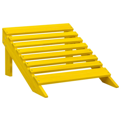 Garden Chair Yellow Solid Fir Wood Large Detachable