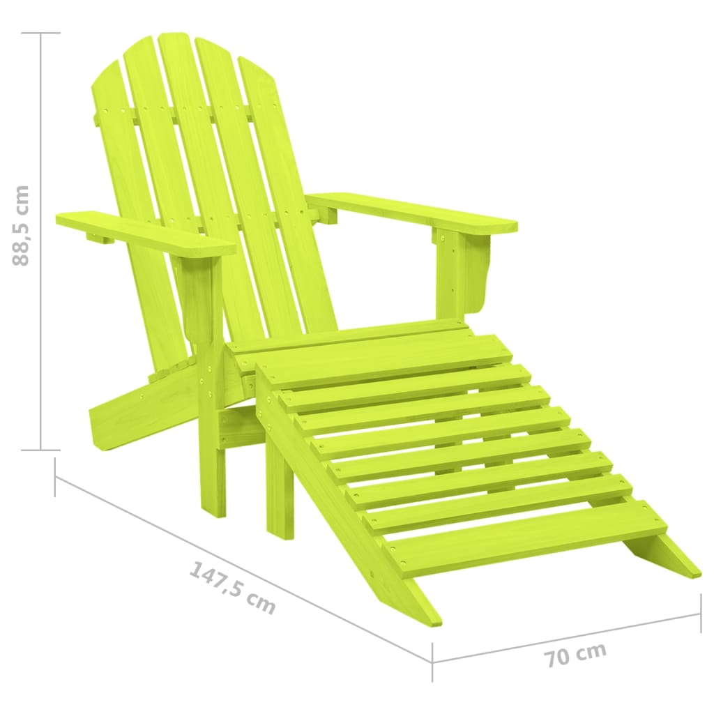 Garden Chair Green Solid fir wood Detachable Garden Chair Other