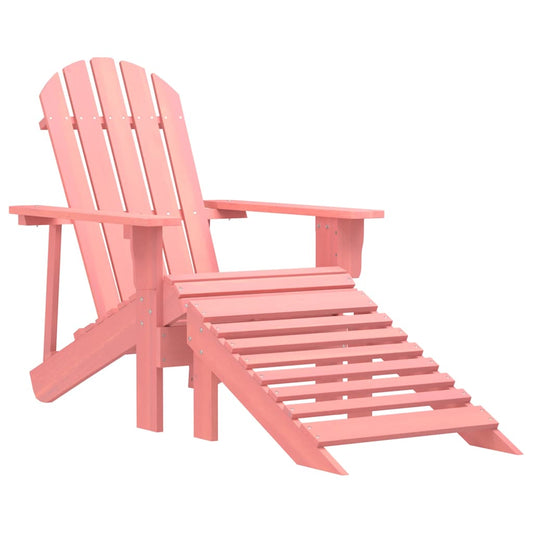 Garden Chair Pink Solid fir wood Standard Detachable