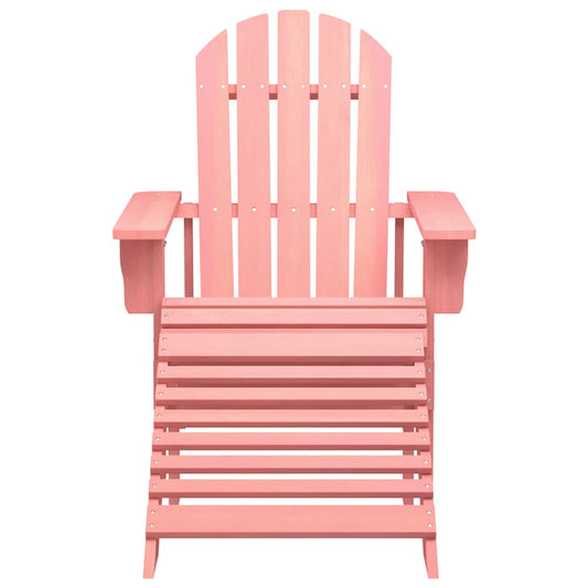 Garden Chair Pink Solid fir wood Standard Detachable