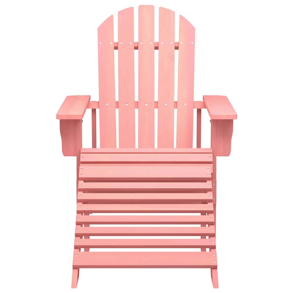 Garden Chair Pink Solid fir wood Standard Detachable