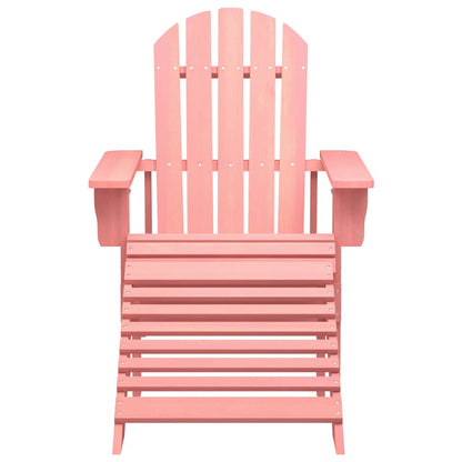 Garden Chair Pink Solid fir wood Standard Detachable