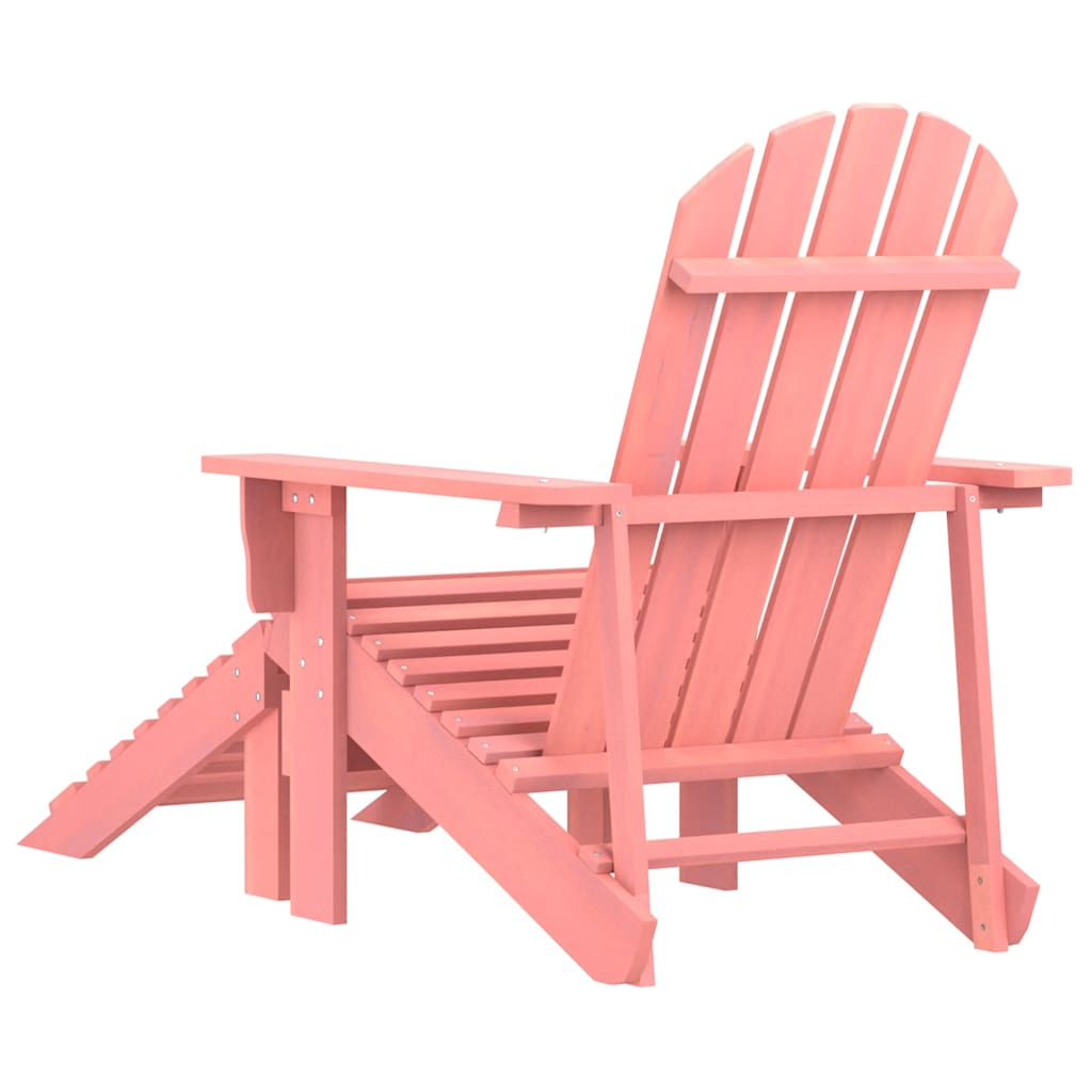 Garden Chair Pink Solid fir wood Standard Detachable