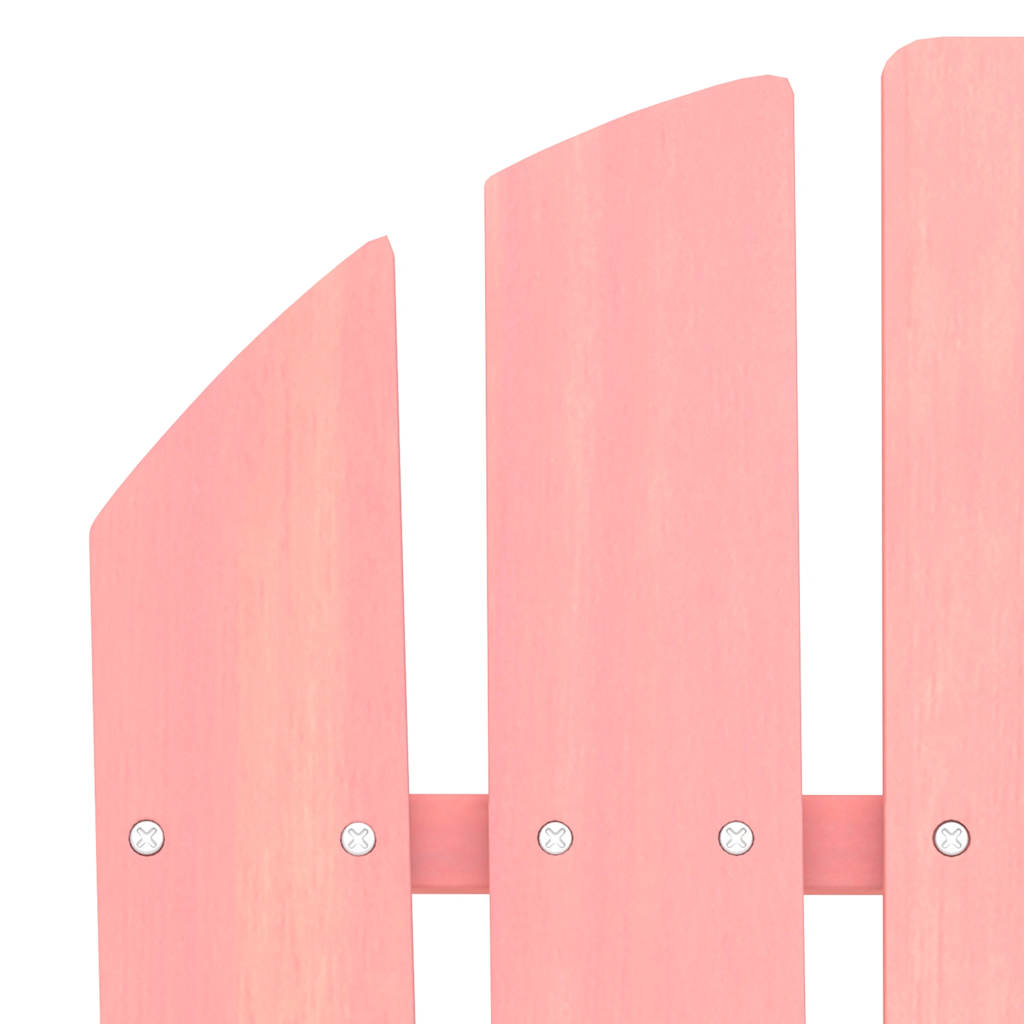 Garden Chair Pink Solid fir wood Standard Detachable