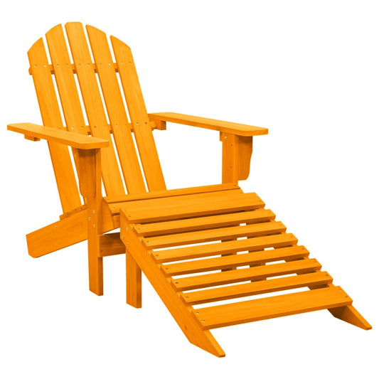 Garden Chair Orange Solid fir wood Standard Detachable