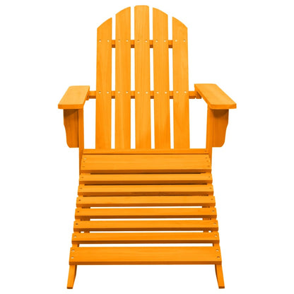 Garden Chair Orange Solid fir wood Standard Detachable