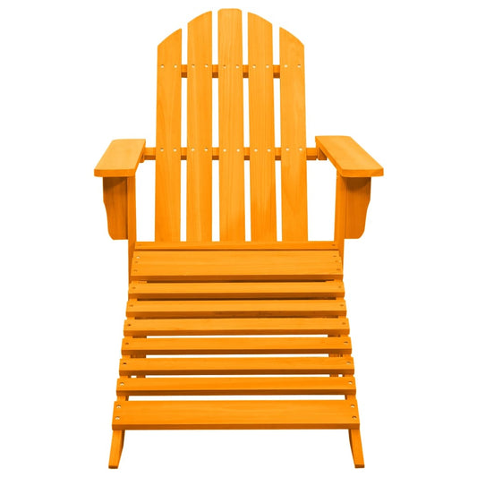 Garden Chair Orange Solid fir wood Standard Detachable