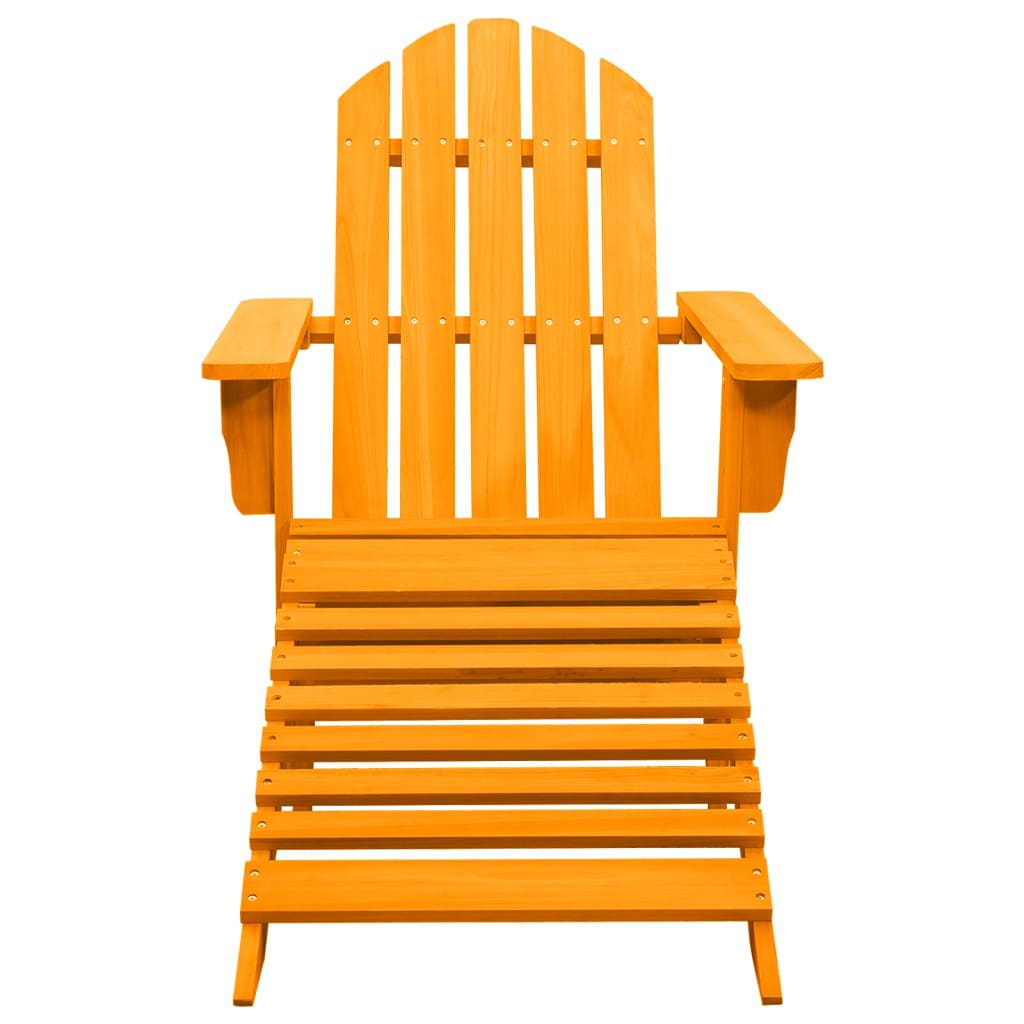 Garden Chair Orange Solid fir wood Standard Detachable