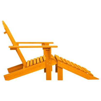 Garden Chair Orange Solid fir wood Standard Detachable