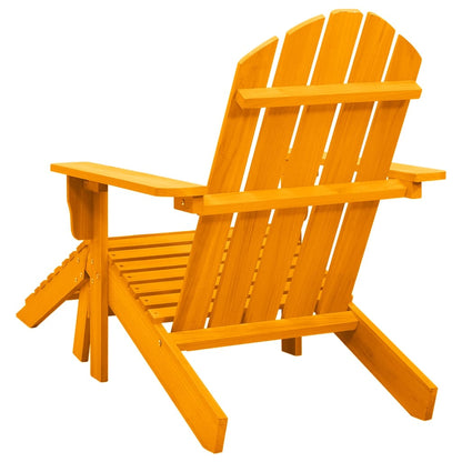 Garden Chair Orange Solid fir wood Standard Detachable