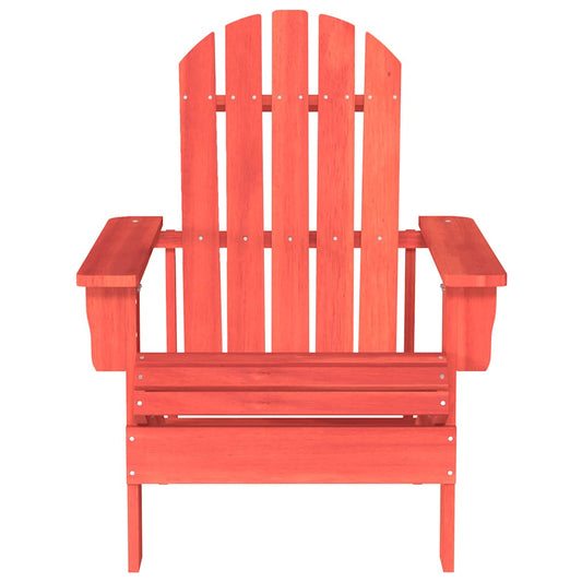 Garden Chair Red Solid fir wood Medium Ergonomic