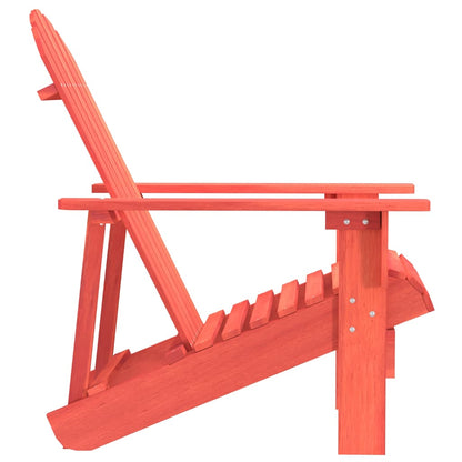 Garden Chair Red Solid fir wood Medium Ergonomic