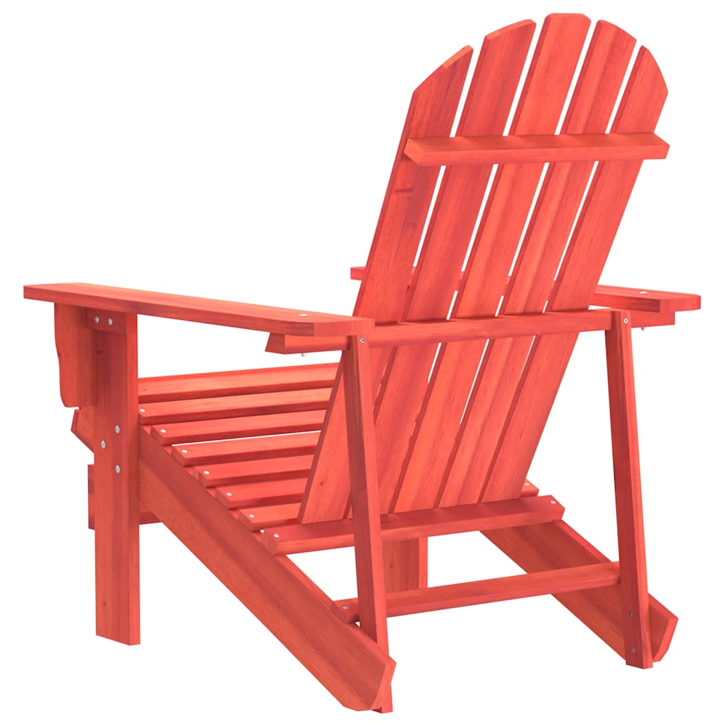 Garden Chair Red Solid fir wood Medium Ergonomic