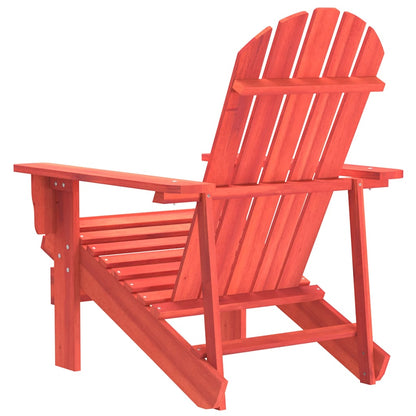 Garden Chair Red Solid fir wood Medium Ergonomic