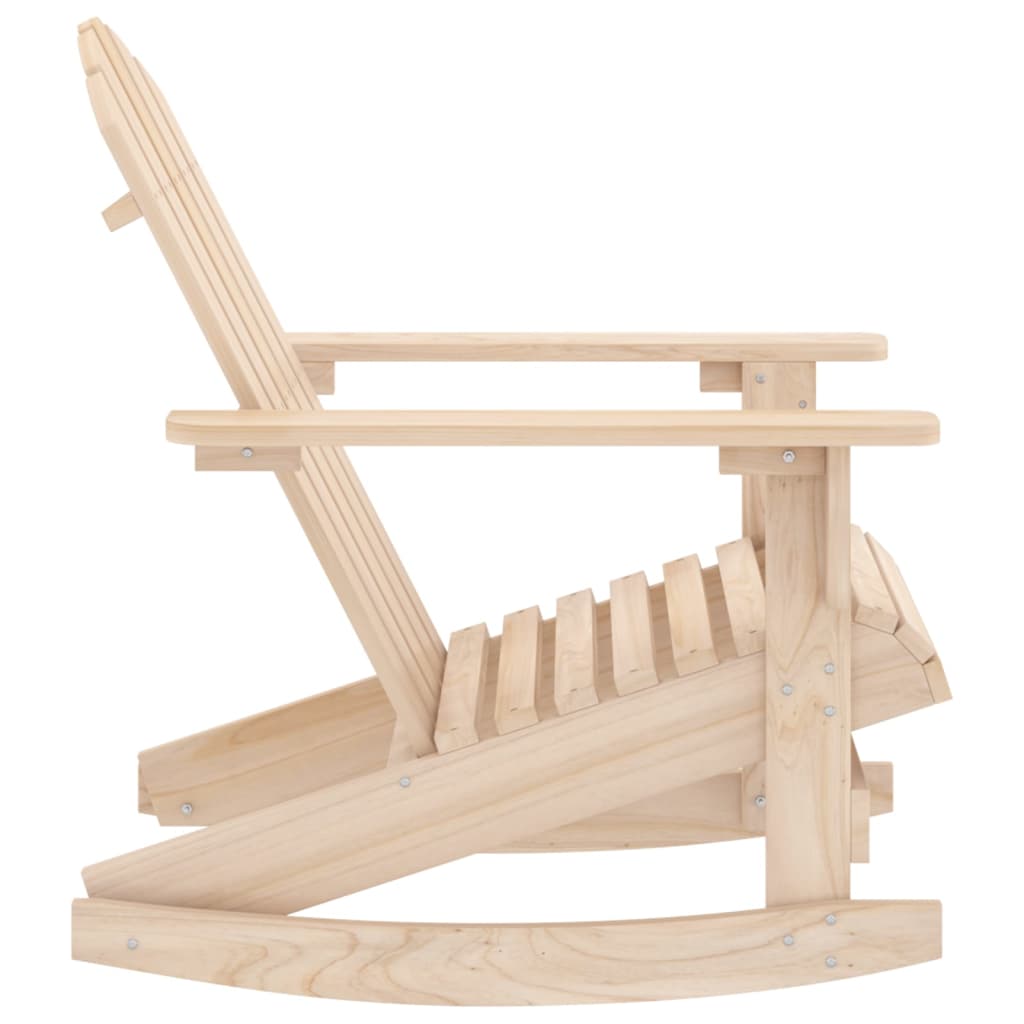 Garden Rocking Chair Brown Solid Fir Wood Medium