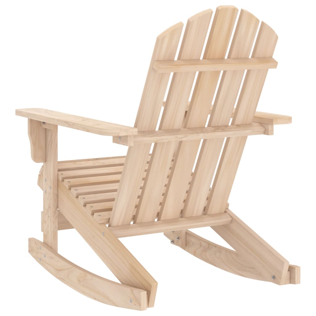 Garden Rocking Chair Brown Solid Fir Wood Medium