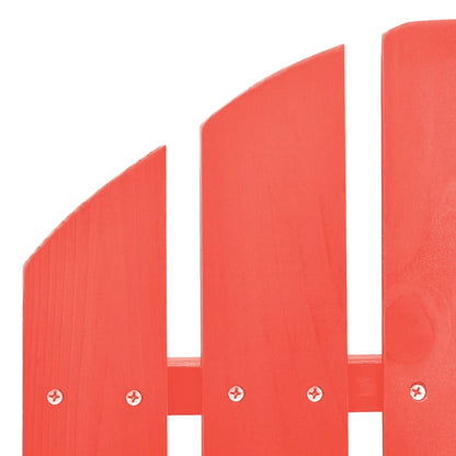 Garden Rocking Chair Red Solid Fir Wood Medium Durable
