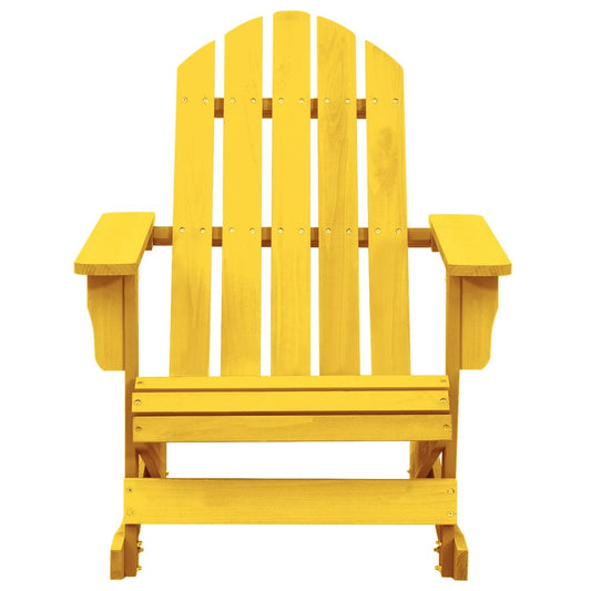 Garden Rocking Chair Yellow Solid fir wood Standard Comfy