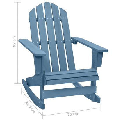 Garden Rocking Chair Blue Solid fir wood Regular