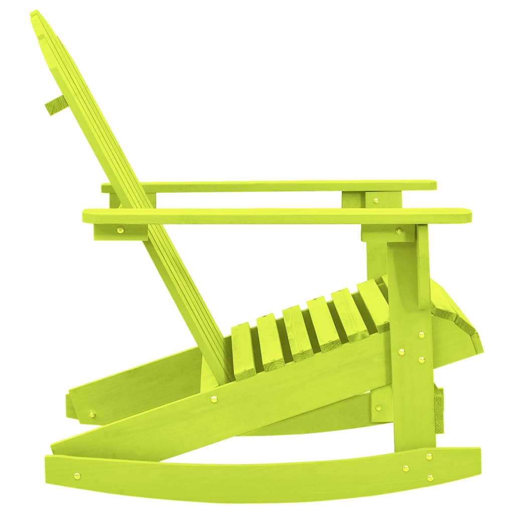 Garden Rocking Chair Green Solid fir wood Standard