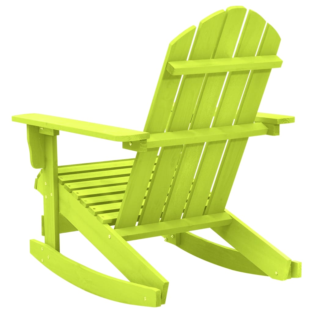 Garden Rocking Chair Green Solid fir wood Standard