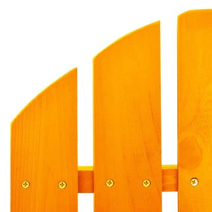 Garden Rocking Chair Orange Solid fir wood Medium Ergonomic