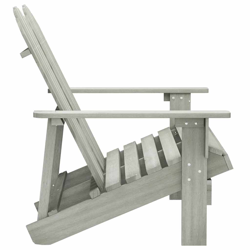 Garden Chair Grey Solid fir wood 2-seater Durable