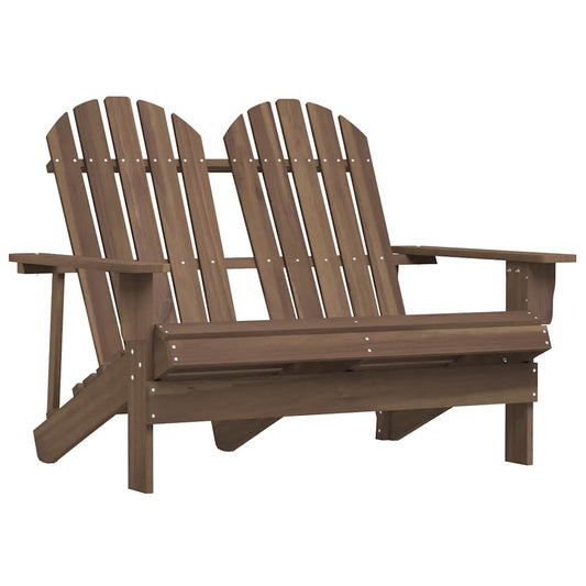 Garden Chair Brown Solid Fir Wood Standard Ergonomic