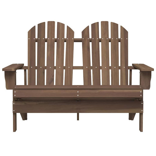 Garden Chair Brown Solid Fir Wood Standard Ergonomic