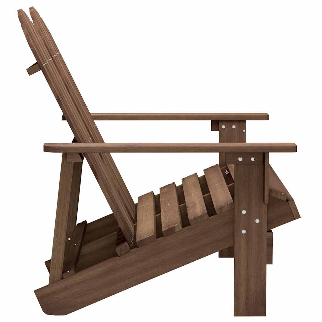 Garden Chair Brown Solid Fir Wood Standard Ergonomic