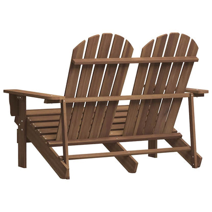 Garden Chair Brown Solid Fir Wood Standard Ergonomic