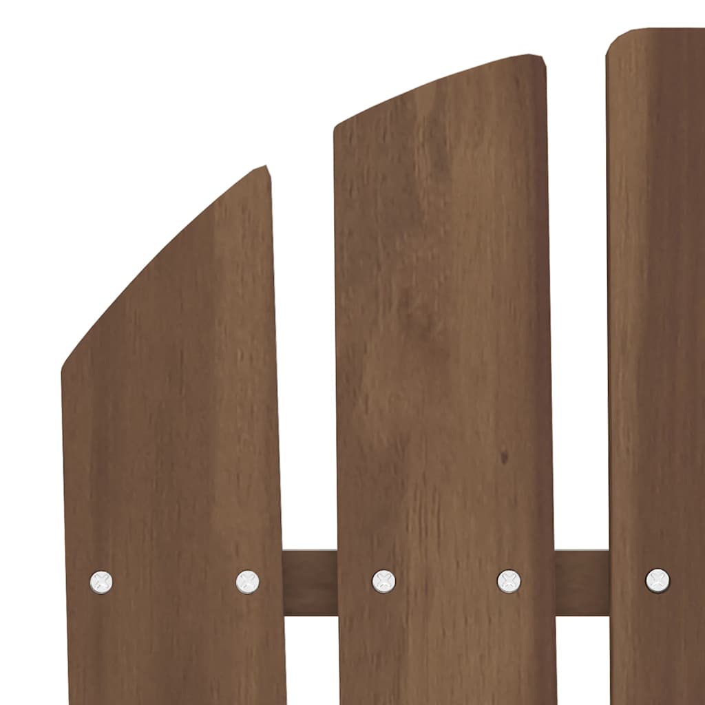 Garden Chair Brown Solid Fir Wood Standard Ergonomic