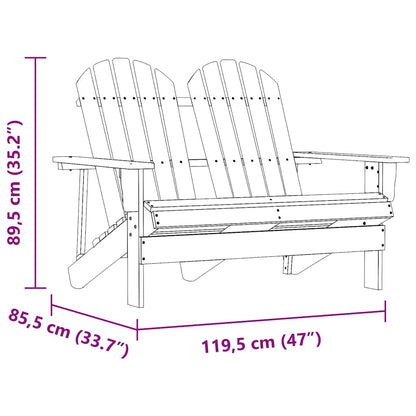 Garden Chair Brown Solid Fir Wood Standard Ergonomic