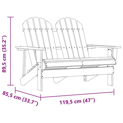 Garden Chair Natural Wood Solid Fir Wood Standard Ergonomic