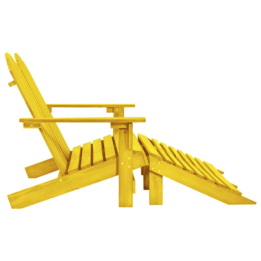 Garden Chair Yellow Solid fir wood 2-seater, Standard size