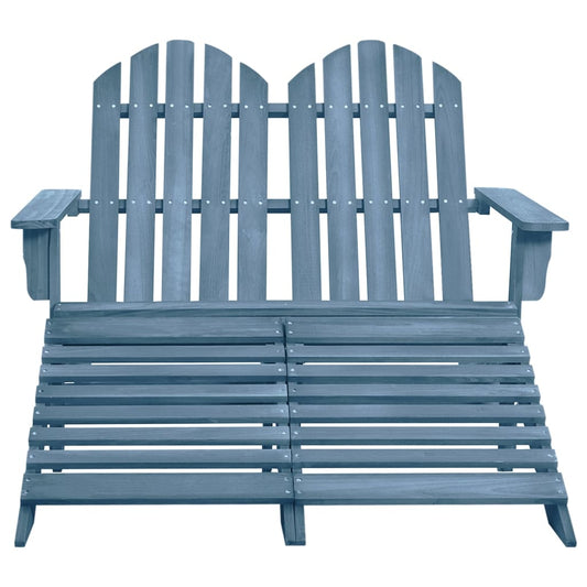 Garden Chair Blue Solid fir wood Large Detachable