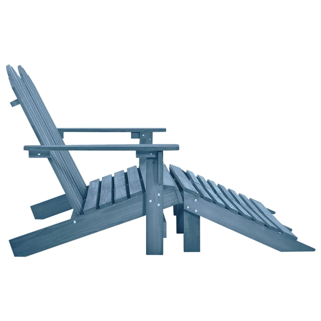 Garden Chair Blue Solid fir wood Large Detachable