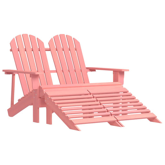 Garden Chair Pink Solid fir wood Large Detachable