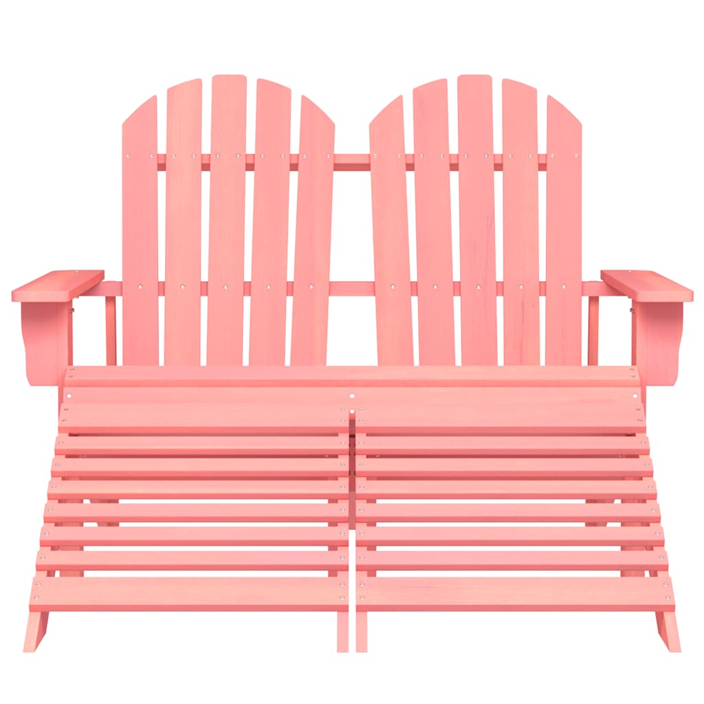 Garden Chair Pink Solid fir wood Large Detachable