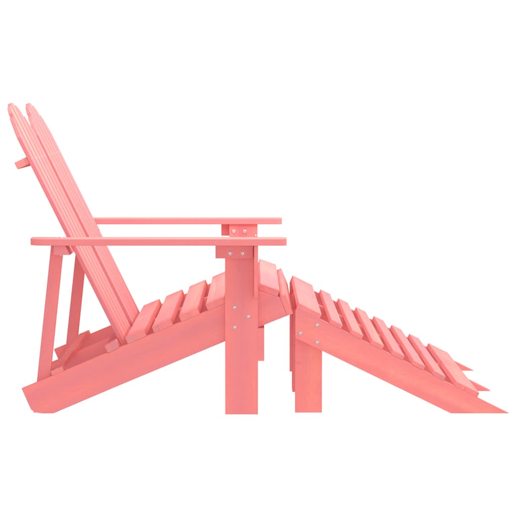 Garden Chair Pink Solid fir wood Large Detachable