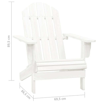Garden Chair White Solid fir wood Standard Ergonomic