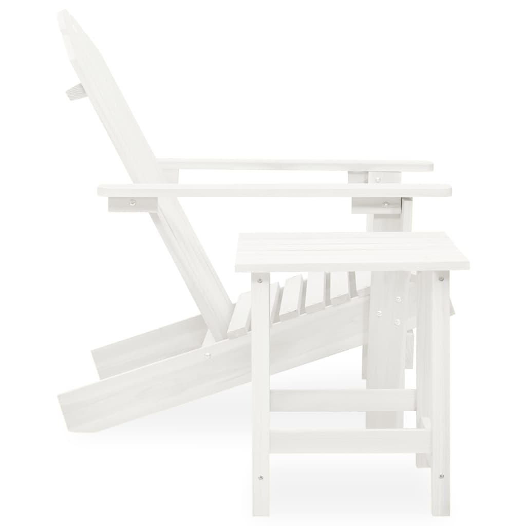 Garden Chair White Solid fir wood Standard Ergonomic