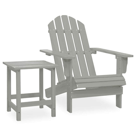 Garden Chair Grey Solid fir wood Large Ergonomic Garden Chair