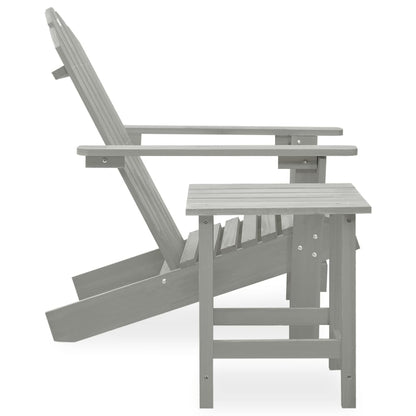 Garden Chair Grey Solid fir wood Large Ergonomic Garden Chair