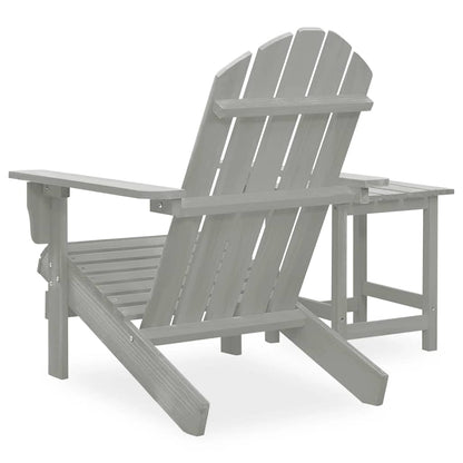 Garden Chair Grey Solid fir wood Large Ergonomic Garden Chair