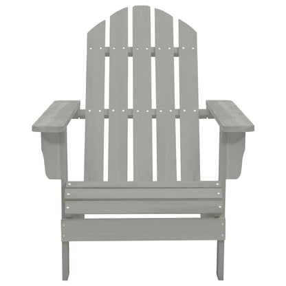 Garden Chair Grey Solid fir wood Large Ergonomic Garden Chair