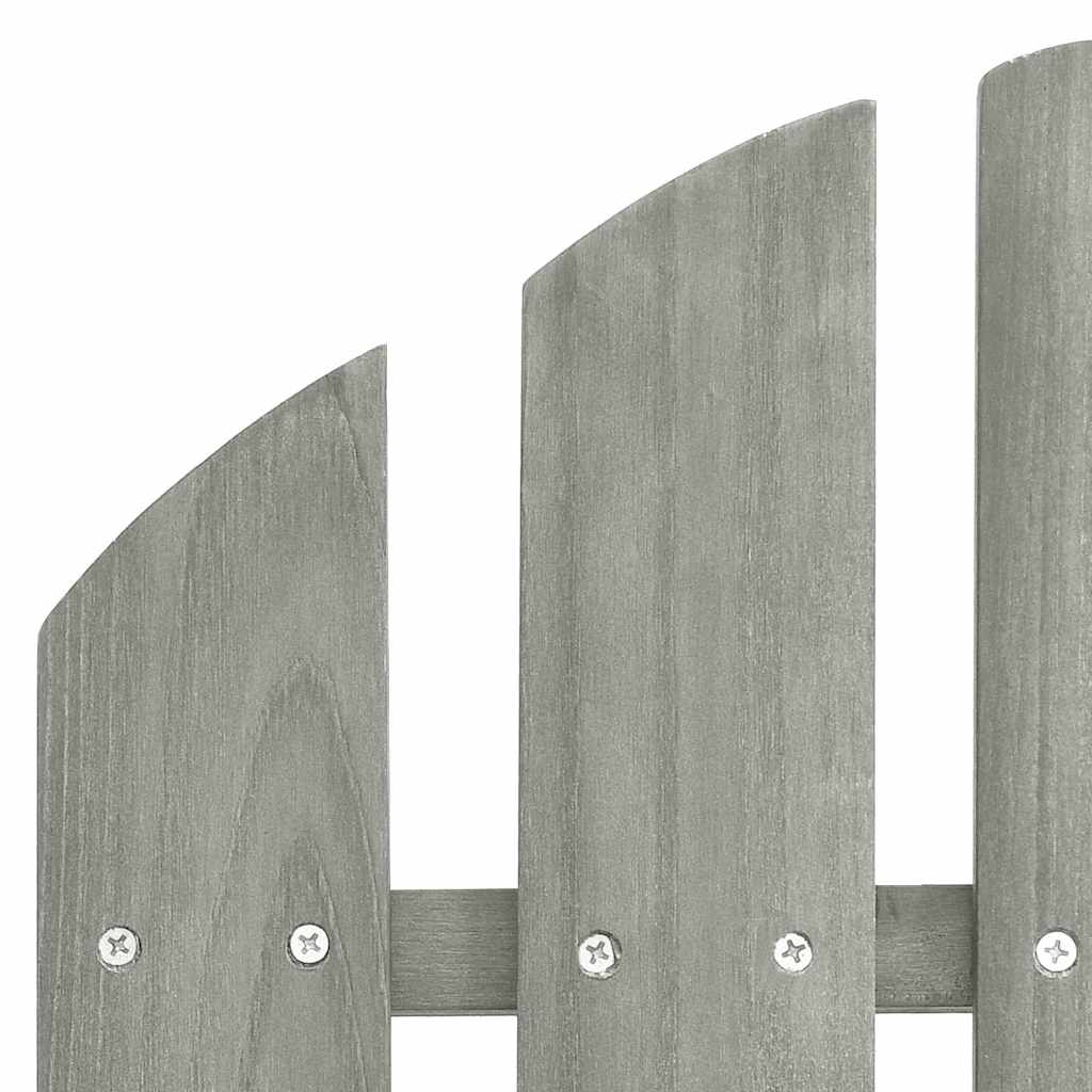 Garden Chair Grey Solid fir wood Large Ergonomic Garden Chair