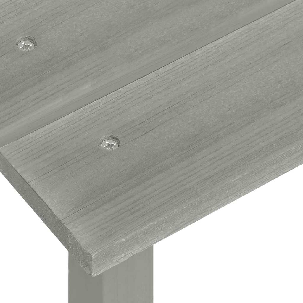 Garden Chair Grey Solid fir wood Large Ergonomic Garden Chair